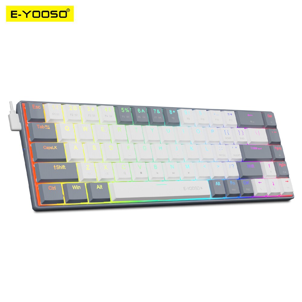 E-YOOSO A68 RGB Mini Slim USB  - Pc Gaming Pink ulasan dan harga