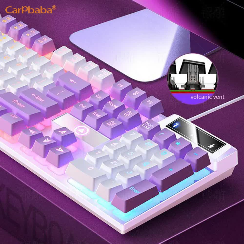 Carpbaba K500 104 Key USB Wire - Pc Gaming Pink ulasan dan harga